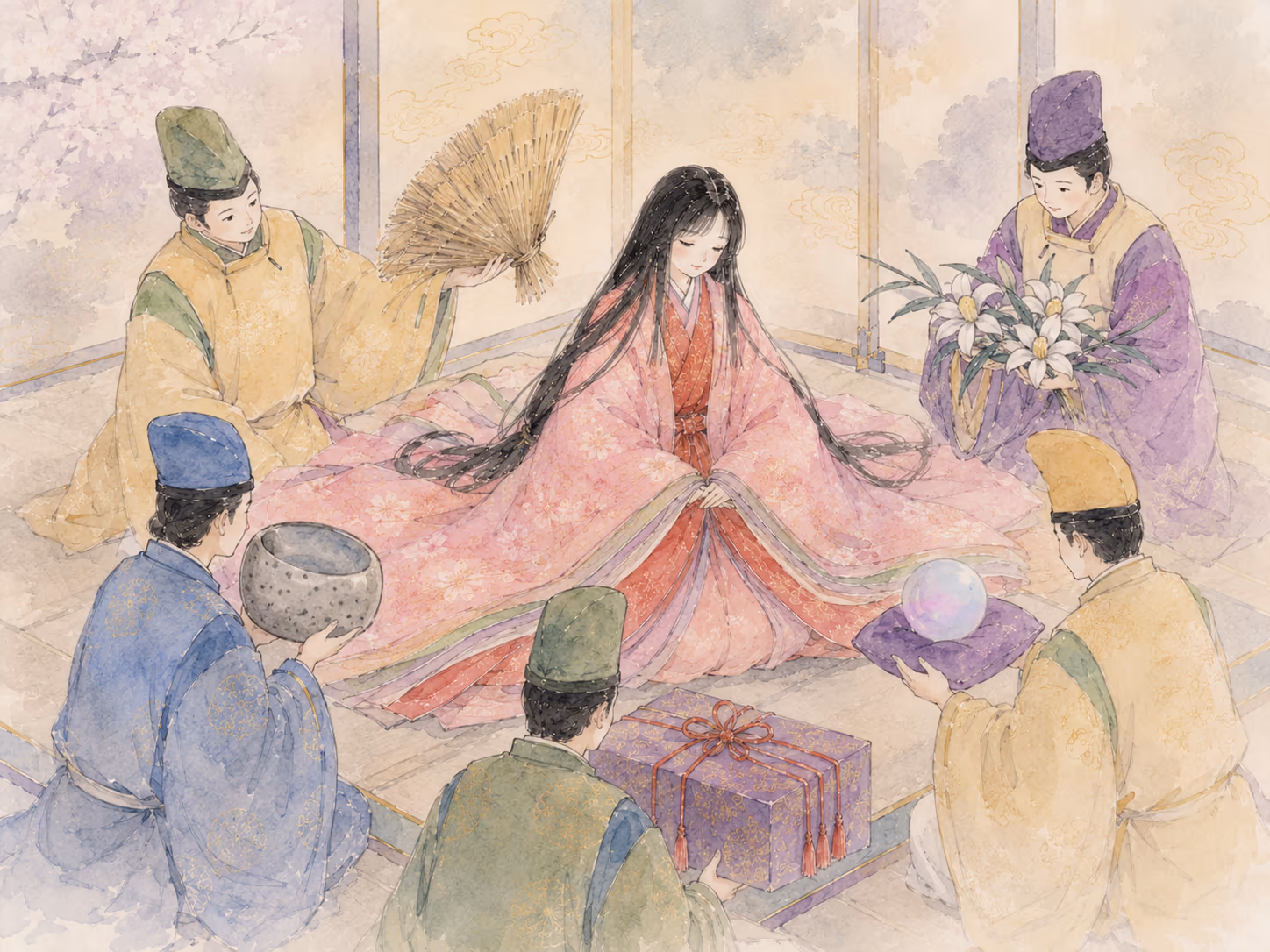 Princesa Kaguya dá tarefas impossíveis aos pretendentes